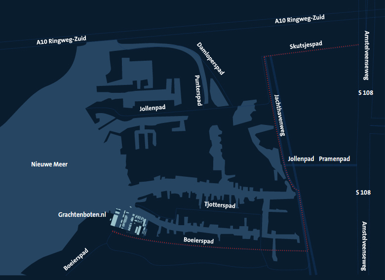 Grachtenboten route